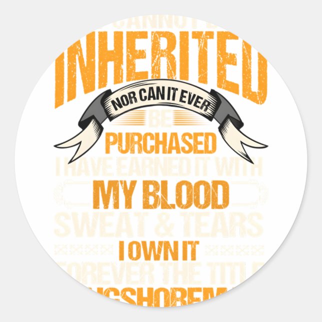 Longshore Ilwu Union Proudly Own The Title Classic Round Sticker (Front)