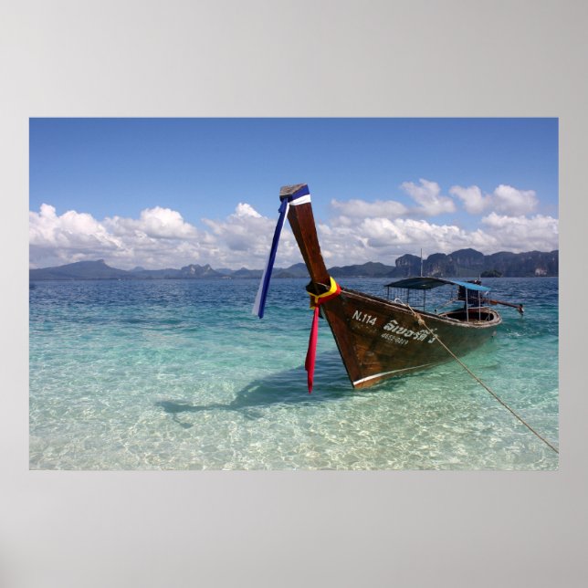 Longtail Boat in Thailand Poster (Front)