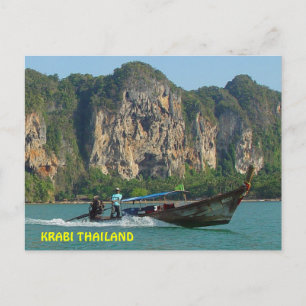 Longtail Boatman Krabi, Thaïlande Carte postale