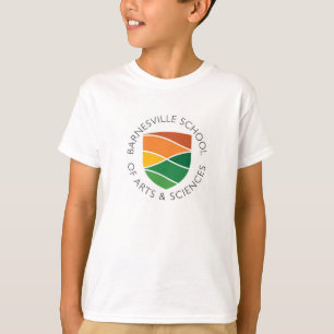 Longtemps gainé autour du T-shirt de logo