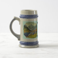 LONGUE ALPHORN TASSE DE BIÈRE BLONDE ALLEMANDE DE