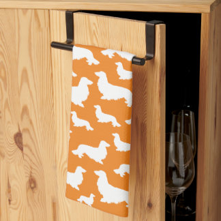 Longue Cheveux Dachshund Orange Serviette de cuisi