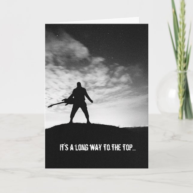 Longue route vers le Top Rocker carte d'anniversai (Devant)