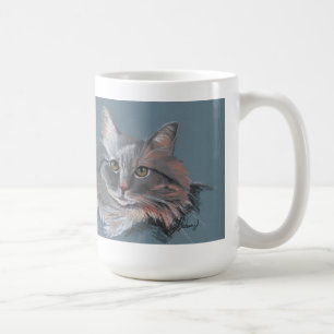 Longue tasse de chat à cheveux