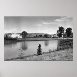 Longview, WA Town View Lake Sacajawea Photograph Poster