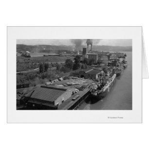 Longview, WA - Vue de port depuis l'air