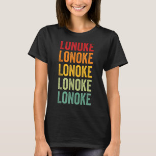 Lonoke County Arkansas Rainbow Text Design T-Shirt