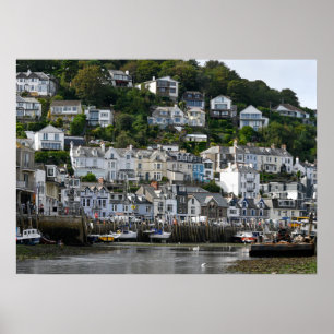 Looe Cornwall Harbour Town Seaside Poster