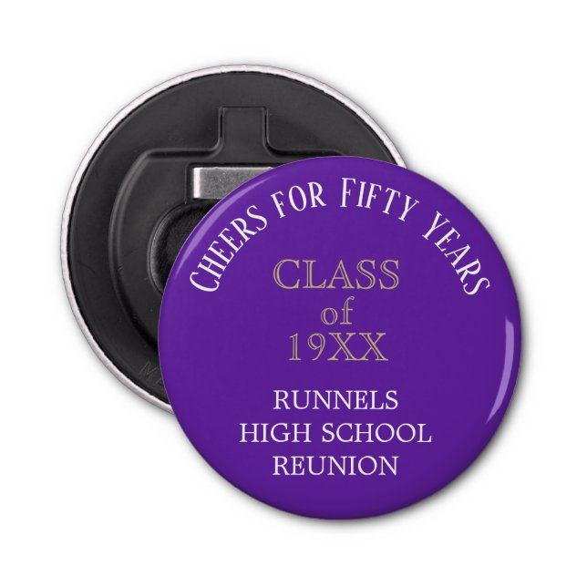 Look! 50th Class Reunion party  Bottle Opener (Front)