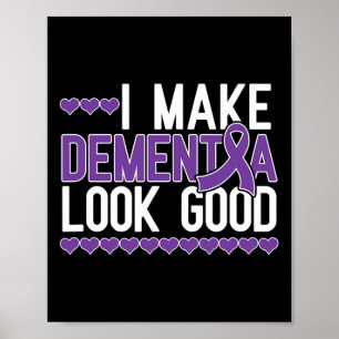 Look Alzheimerheimer Warrior Purple Ribbon Support Poster
