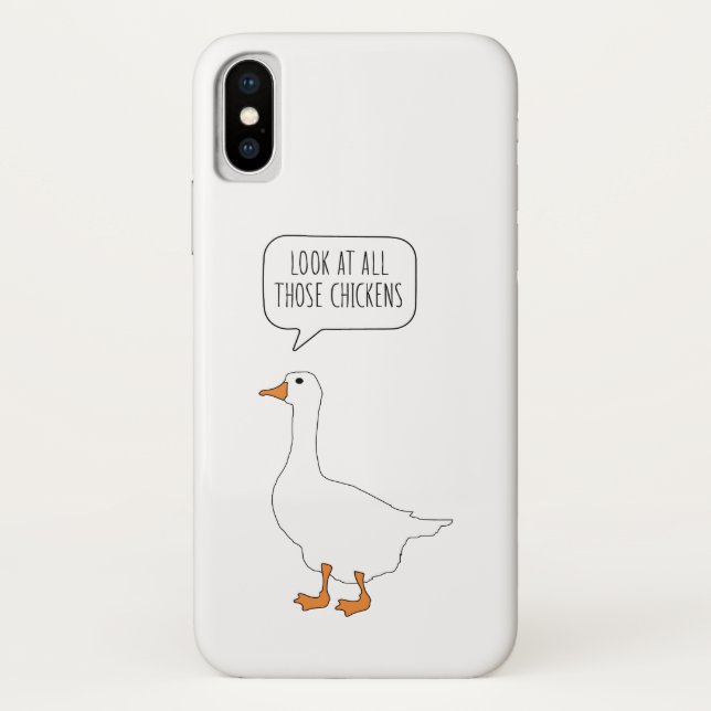 Look At All Those Chickens Funny Honk Goose Meme Case-Mate iPhone Case (Back)