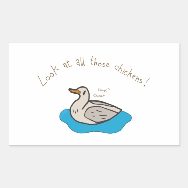 Look at all those chickens! sticker (Front)
