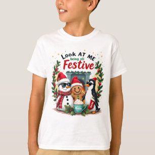 Look at me being all festive funny christmas KID's T-Shirt
