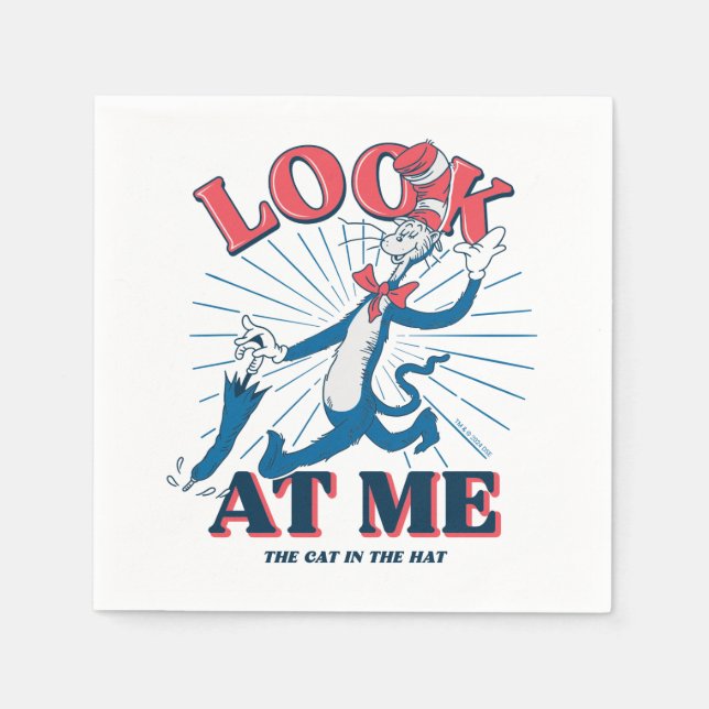 Look At Me Cat In The Hat Napkin (Front)