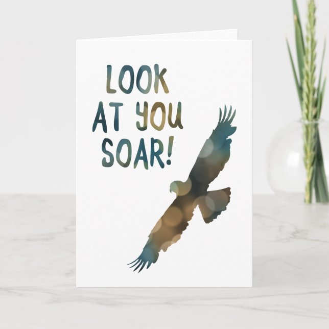 look at you soar bokeh card (Front)