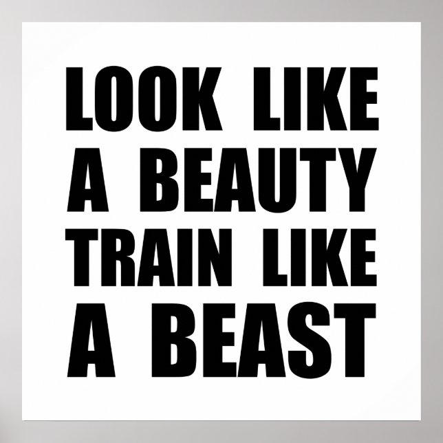 Look Beauty Train Like Beast Poster (Front)