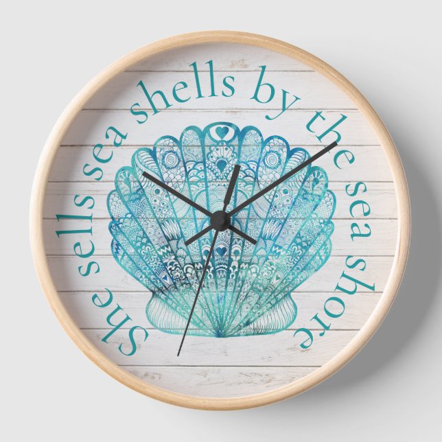 Look Bois Aqua Sea Shell Horloge (Recto)