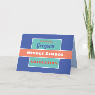 Look! Custom Middle school graduation card! Card