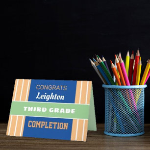 Look! Custom Third grade completion card! Card
