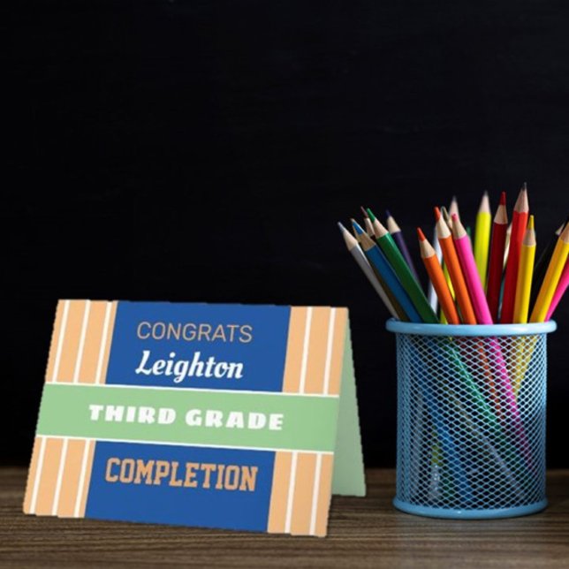 Look! Custom Third grade completion card! Card (Creator Uploaded)