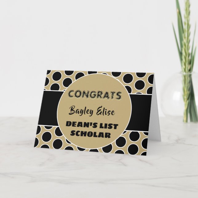 Look! DEAN'S LIST Scholar congrats card (Front)
