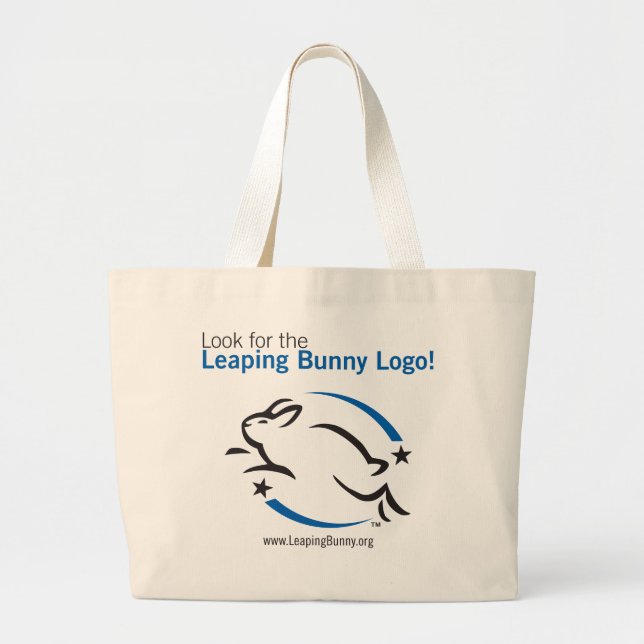 Look for the Leaping Bunny Large Tote Bag (Front)