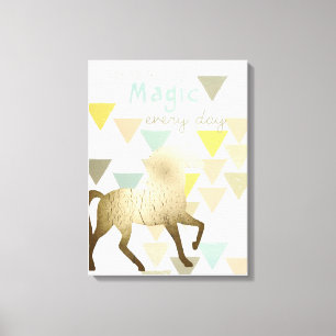 Look for the Magic Everyday Gold Unicorn Canvas Print