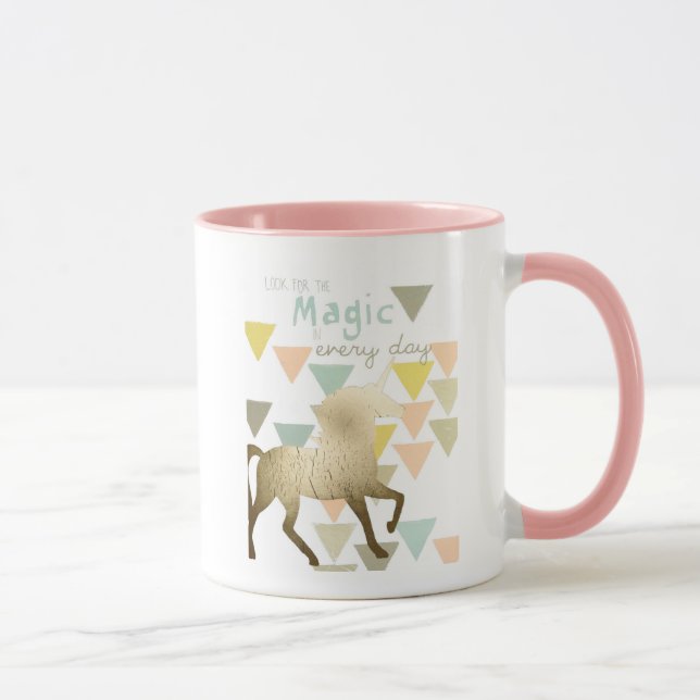 Look for the Magic Everyday Gold Unicorn Mug (Right)