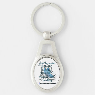 "Look" Healthy/Butterfly...Dystonia Keychain