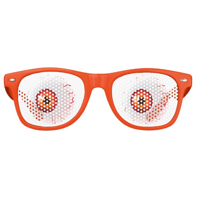 LOOK in the orange eyeball without a blink Retro Sunglasses (Front)