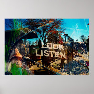 look listen poster