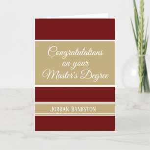 LOOK! Master's degree Graduation card