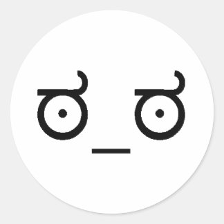 Look Of Disapproval Classic Round Sticker