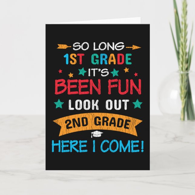 Look Out 2nd Grade Here I Come Back To School Kids Card (Front)