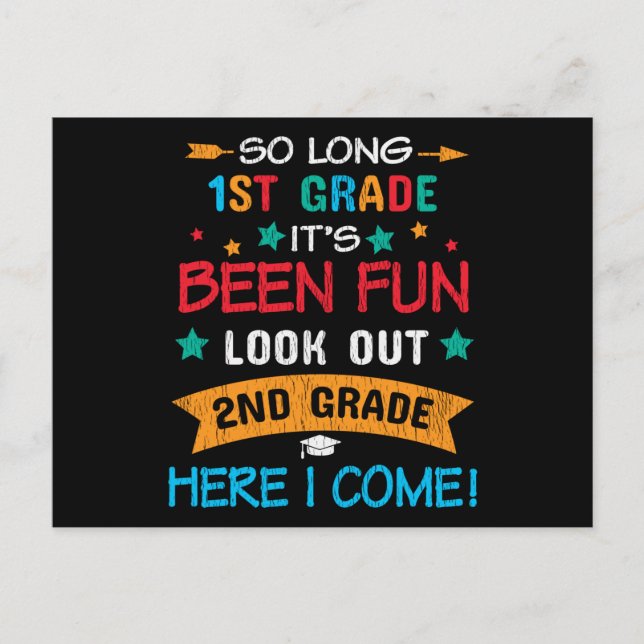 Look Out 2nd Grade Here I Come Back To School Kids Postcard (Front)