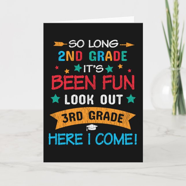 Look Out 3rd Grade Here I Come Back To School Kids Card (Front)