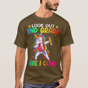 Look Out Second Grade Here I Come Unicorn Dabbing T-Shirt