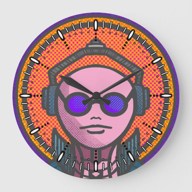 Look See in Shades Wall Clock (Front)