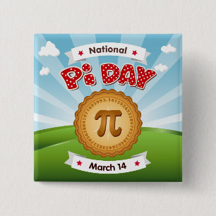 Look Sharp on Pi Day 2 Inch Square Button