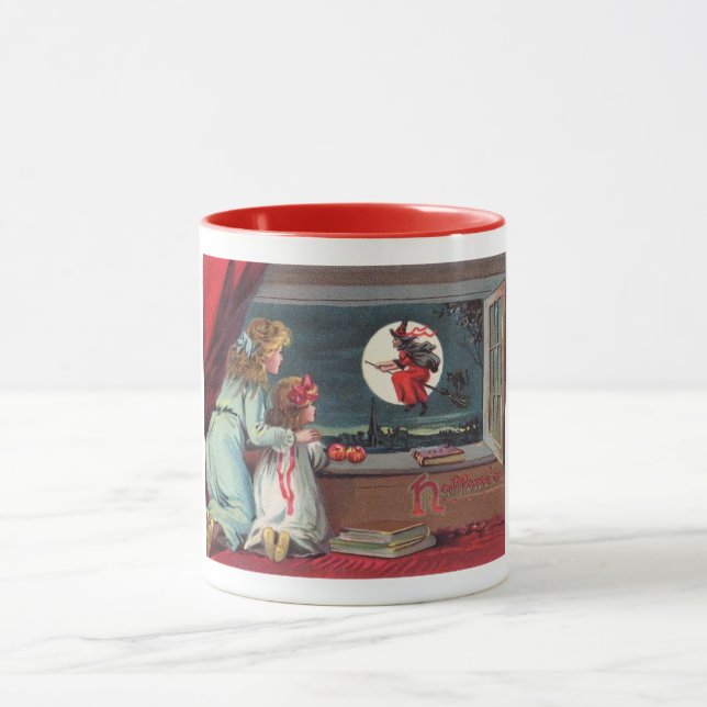 Look! The Witch Moon Night! Vintage Mug (Center)