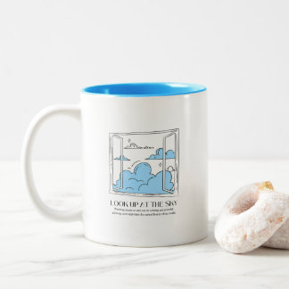 Look Up At The Sky Two-Tone Coffee Mug