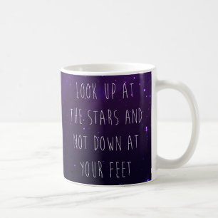 Look Up At The Stars Motivational Quote Coffee Mug