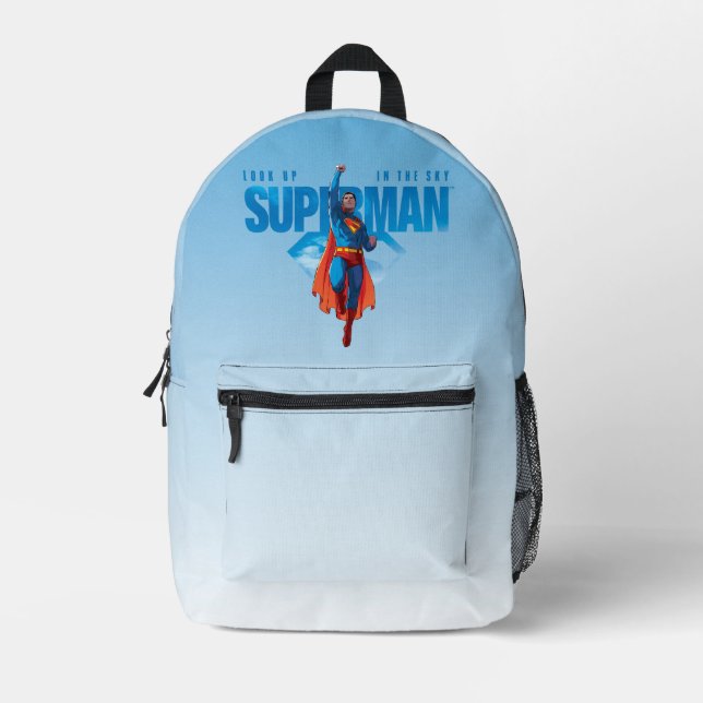 Look Up It’s Superman Printed Backpack (Front)