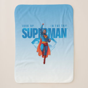 Look Up It’s Superman Sherpa Blanket