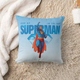 Look Up It’s Superman Throw Pillow