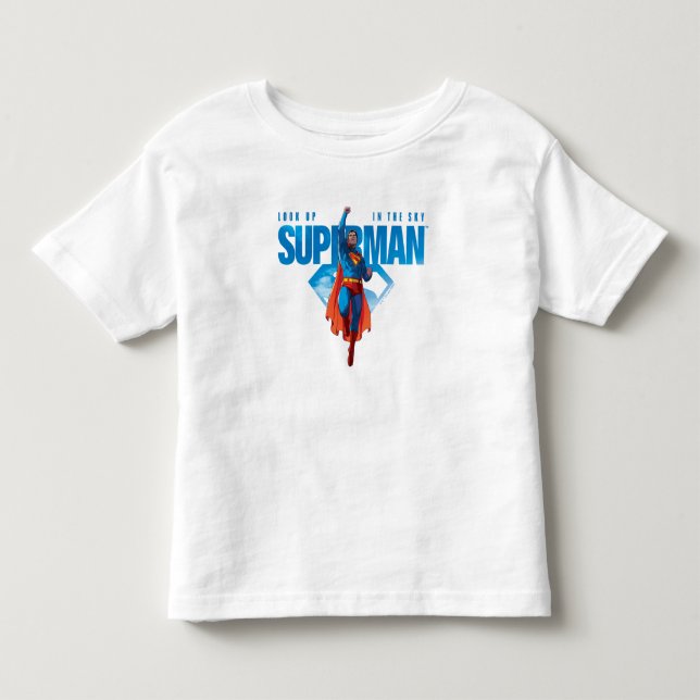Look Up It’s Superman Toddler T-shirt (Front)