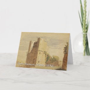 Look vintage, Vieux Château, Carte de voeux d'anni