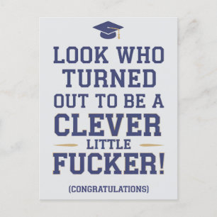 Look Who Turned Out To Be A Clever Little Graduate Postcard