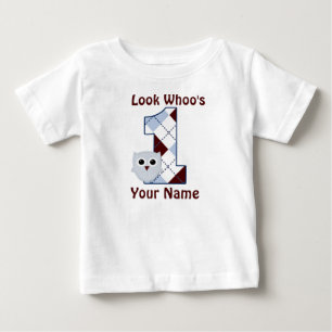 Look Whoo's 1 Owl Boys Birthday T-shirt