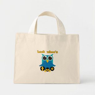 Look Whoo's 2 Birthday Tshirts and Gifts Mini Tote Bag